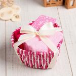 Салфетки махровые декоративные «Этель. Сердечко», 4 шт., 30?30 см, хлопок 100%, фуксия