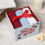 Набор махровых полотенец «Этель» Cherry 30?30 см - 3 шт., хлопок 100%