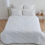 Одеяло всесезон 140?205 см, файбер 150 г/м, микрофибра белая 80 г/м, 100% полиэстер