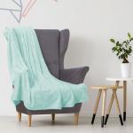 Плед «Этель корал» 1.5 сп Дамаск 150?200 см аквамарин,100% п/э, корал-флис 280 г/м?