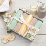 Махровые полотенца «Этель» Summer time, 30?30 см - 5 шт., хлопок 100%