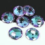 Бусина - бублик для швенз 28*5мм цвет голубой хамелеон, 1шт