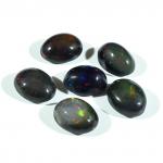 Кабошон из опала черного овал 8*10мм