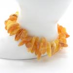 Браслет из обкатанного янтаря цв.светло-коньячный, 16см