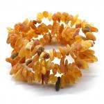 Браслет из обкатанного янтаря цв.светло-коньячный, 16см