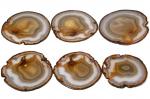 Агатовые срезы набор 6шт. 2395г (N)