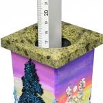 Ваза декоративная 270мм из камня змеевик "Зимний пейзаж"