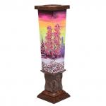 Ваза декоративная 270мм из камня лемезит "Зимний пейзаж"