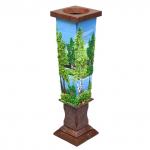 Ваза декоративная 270мм из камня лемезит "Летний пейзаж"