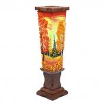 Ваза декоративная 270мм из камня лемезит "Осенний пейзаж"