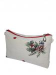 1045 Косметичка Сканди Рождество шишки 25х16х6 см 2520570 кольца для ремешка