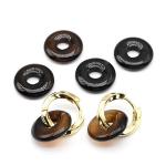 Бублик из агата для рукоделия бусина 18*4мм, 1шт