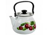 Чайник эмал. посуда 42104-132/6 3,5л Вишневый сад (белая)