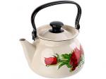 Чайник эмал. посуда 42104-122/6-3л Андорра слоновая кость