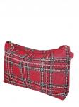 1045 Косметичка Клетка Классика красный 25х16х6 см 2520573 кольца под ремешок