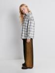 Блузка детская для девочек Terra серая клетка
