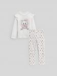 Набор детский для девочек ((1)джемпер и (2)брюки) Bemmi белый