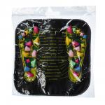 SILAPRO Коврик массажный для ног с указанием акупунктурных точек, 35х35см, пластик, искусств.кожа