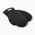 Варежки женские меховые MIST, размер 26 см, чёрные