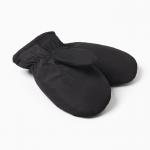 Варежки женские меховые MIST, размер 26 см, чёрные