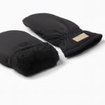 Варежки женские меховые MIST, размер 26 см, чёрные