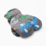 Варежки зимние детские MINAKU «Крокодилы», серые, 18 см