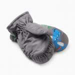 Варежки зимние детские MINAKU «Крокодилы», серые, 18 см