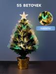 Ёлка светодиодная «Пучок» 60 см, диаметр нижнего яруса 37 см, 55 ПВХ веток