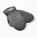 Варежки женские MIST, с меховым утеплителем, размер 26 см, серые