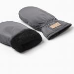 Варежки женские MIST, с меховым утеплителем, размер 26 см, серые