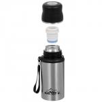 Термос Мастер К «гильза», 600 мл, с кружкой, сохраняет тепло до 8 ч, нержавеющая сталь, серебристый