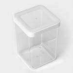 Ёмкость для хранения сыпучих продуктов IDEA «Степ», 1 л, 10?14 см, пластик, крышка белая