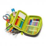 "Carioca" Пенал школьный ROOMY 2 отделения на молнии, с наполнением