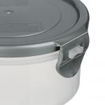 Контейнер герметичный для СВЧ с защелками, круглый, 0,35л, D-12см, H-6см, пластик