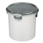 Контейнер герметичный для СВЧ с защелками, круглый, 0,7л, D-12см, H-11,5см, пластик