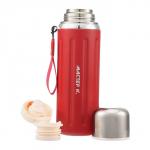 Термос Мастер К «Гильза», 800 мл, с кружкой, сохраняет тепло до 12 ч, нержавеющая сталь, красный
