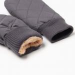 Варежки женские MINAKU, серые, 24 см