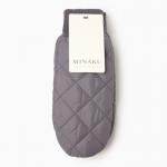 Варежки женские MINAKU, серые, 24 см
