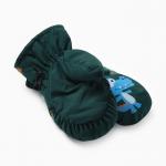 Варежки зимние детские MINAKU «Крокодилы», зелёные, 18 см