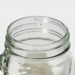 Банка с крышкой и трубочкой «Комикс», 450 мл, 10?7.5?13 см