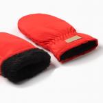 Варежки женские меховые MIST, размер 26 см, красные