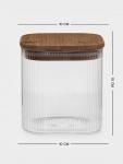 Банка для сыпучих BellaTenero «Эко. Квадрат». 800 мл, 10?10 см с бамбуковой крышкой, стекло, прозрачная