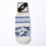 Варежки женские шерстяные «Весна», белые, голубые, размер 20-22