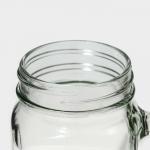 Банка с крышкой и трубочкой «Вино», 450 мл, 10?7.5?13 см