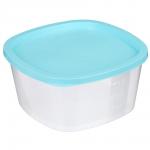 Контейнер для СВЧ с крышкой, 1,5л, пластик, квадратный, 3 цвета