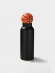 Термос «Баскетбольный мяч», 500 мл, сохраняет тепло 8 ч, нержавеющая сталь, чёрный