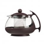 VETTA Чайник заварочный 750мл, овальный,  ситечко из нержавеющей стали, стекло, полипропилен