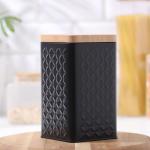 Банка для сыпучих «Сканди», 18?10 см, жесть, чёрная