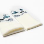 Варежки женские Baranowool, белые, размер 18