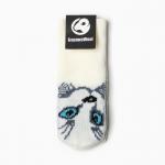 Варежки женские Baranowool, белые, размер 18